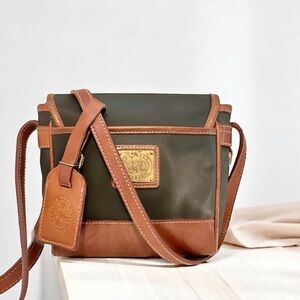 Vintage Chasseur Paris Brown Leather Mini Crossbody Shoulder Bag 90s